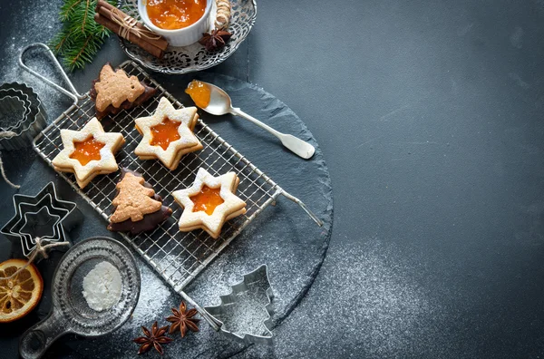 Christmas baking backgroun — Stock Photo, Image