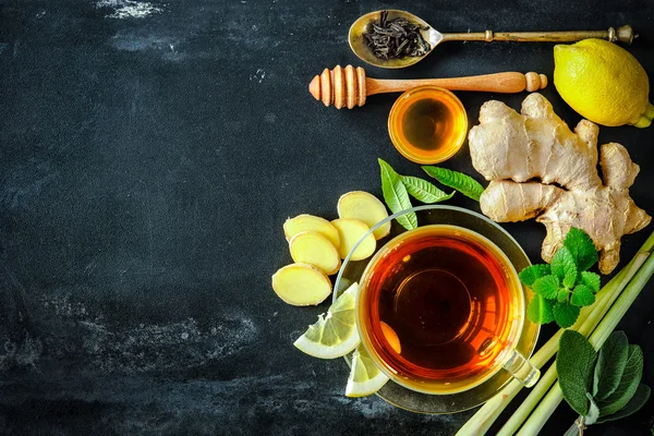 Cup of ginger tea — Stock Photo, Image