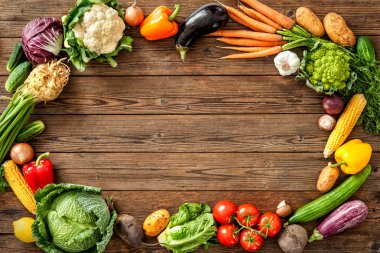 Çerçeve muhtelif taze sebze