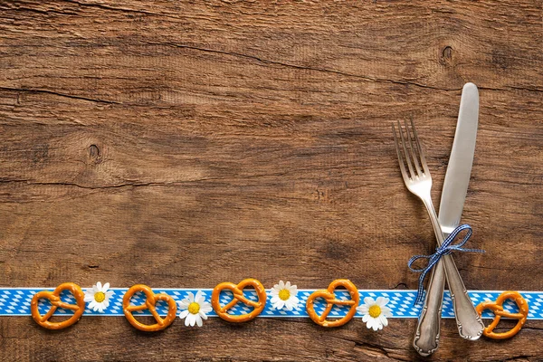 Bavarian background with copy space for Oktoberfest — Stock Photo, Image