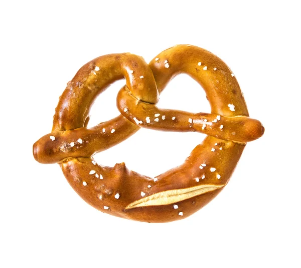 Bavarian pretzel isolated on white — Stock Photo, Image