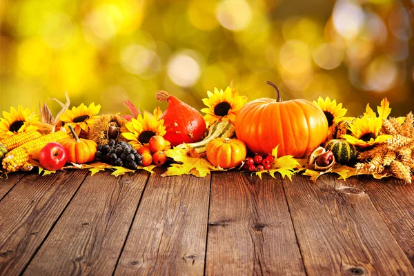 Διακόσμηση φθινόπωρο ή ημέρα των ευχαριστιών — Φωτογραφία Αρχείου