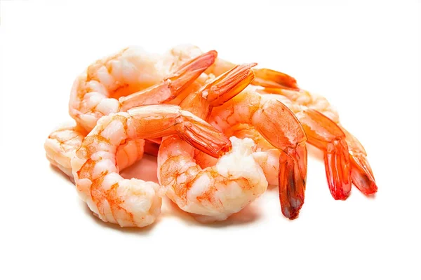 Fresh Prawns Isolated White Background — Stock Photo, Image