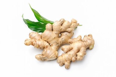 Ginger root with leaves clipart