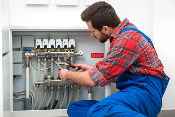 Tekniker på arbetet — Stockfoto