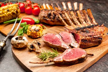 Grilled Rack of lamb clipart