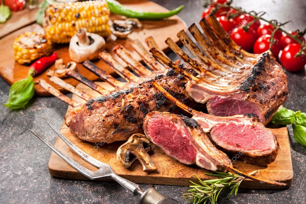 Grilled Rack of lamb — Stock Photo © alexraths #74070649