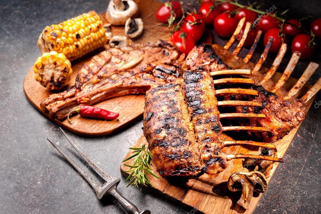 Grilled Rack of lamb — Stock Photo © alexraths #74070663