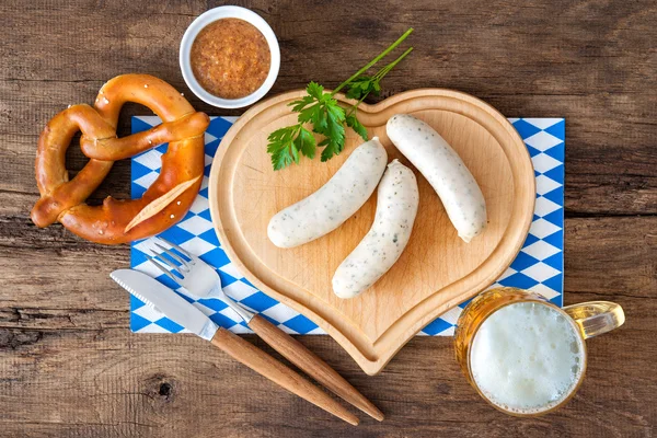 Bavarian white sausage — Stockfoto