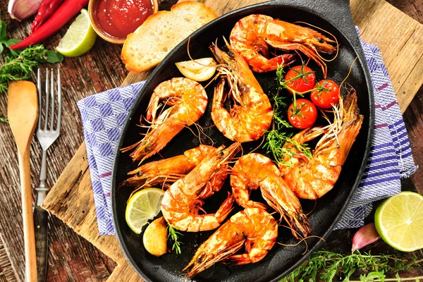 Fried shrimps — Stock Photo, Image