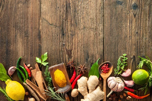 Various herbs and spices — Stock Photo, Image