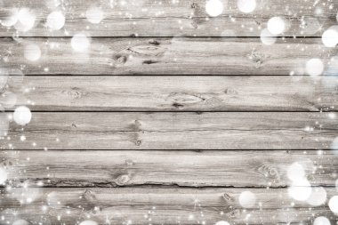 Ahşap arka planda Noel çerçevesi
