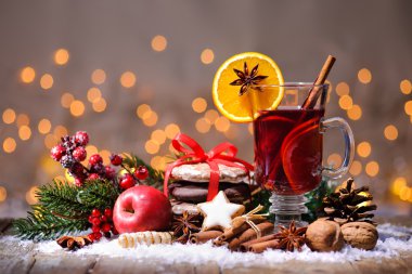 Christmas mulled wine clipart