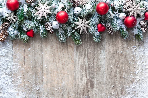 Sfondo natalizio con decorazioni — Foto Stock