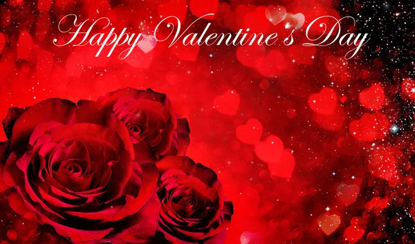 Valentines day background with roses — Stock Photo, Image