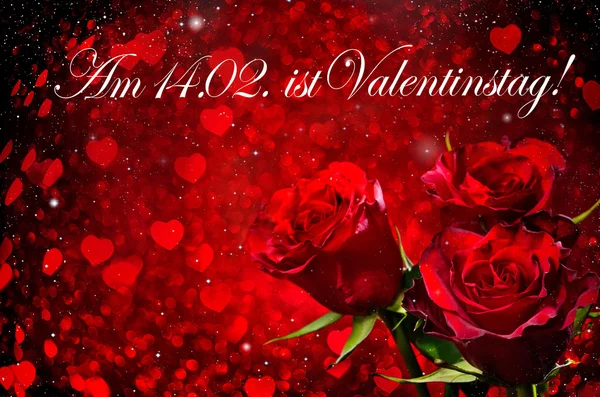 Fondo día de San Valentín con rosas —  Fotos de Stock