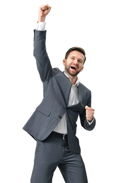 Podekscytowany biznesmen celebracja sukces — Zdjęcie stockowe