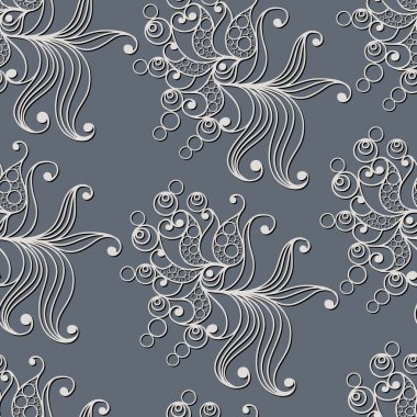 Çiçek süsleme 15 ile Seamless Modeli