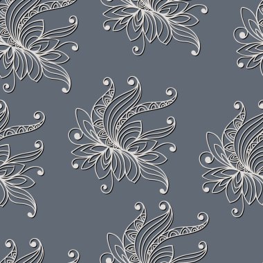 Çiçek süsleme 18 ile Seamless Modeli