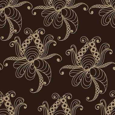 Çiçek süsleme 28 ile Seamless Modeli