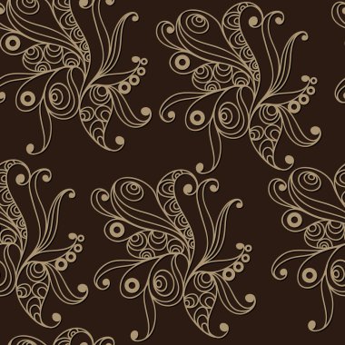 Çiçek süsleme 34 ile Seamless Modeli