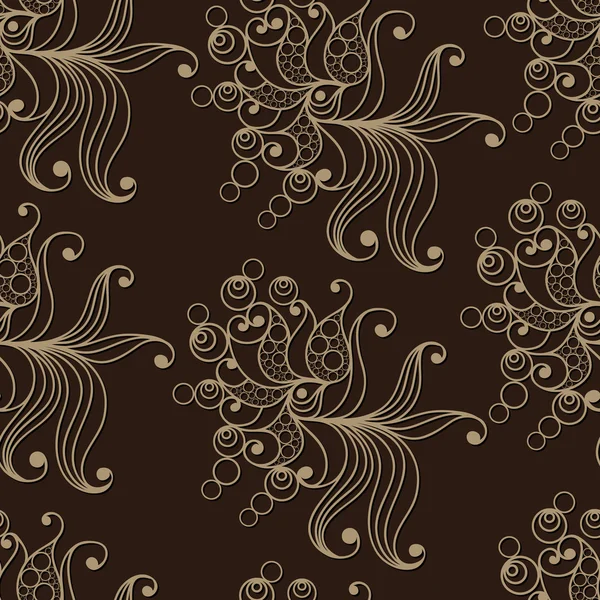 Motif sans couture avec ornement floral 27 — Image vectorielle