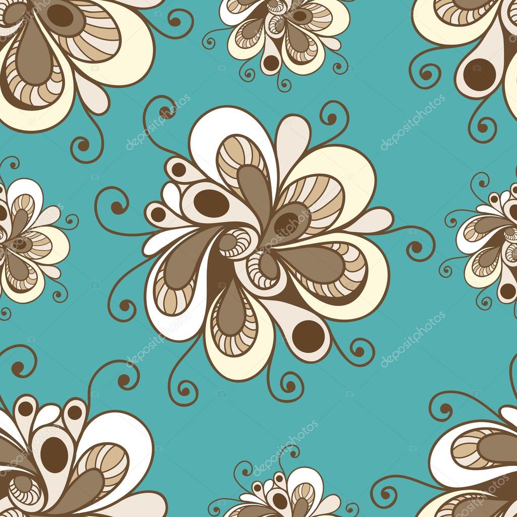 Seamless pattern with floral ornament 1