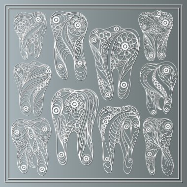 Çiçek tarzı 1 diş kümesi