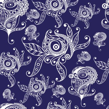 Seamless modeli dantel çiçek 2