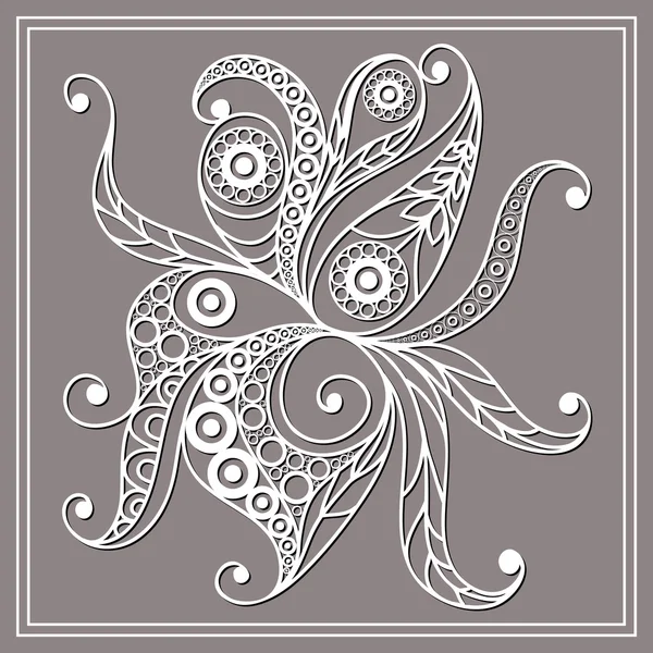 Grafische illustratie met Lacy bloem 1 Lace — Stockvector