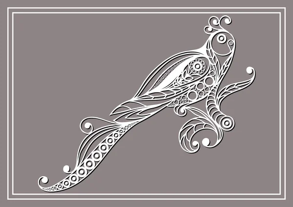 Grafische illustratie met Lacy Parrot 1 Lace — Stockvector