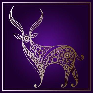 Resimde dantel geyik çiçek tarzı 1 ile