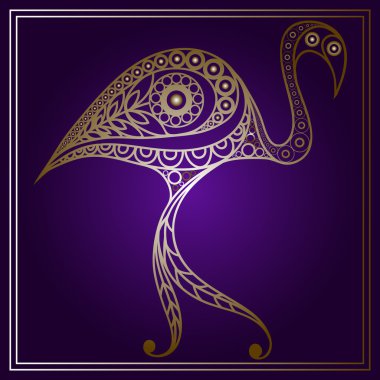 Resimde dantel flamingo çiçek tarzı 1 ile