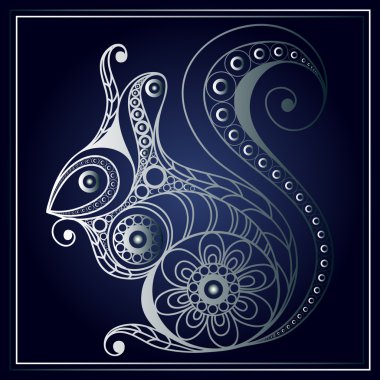 Resimde dantel sincap çiçek tarzı 2 ile