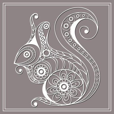 Resimde dantel sincap çiçek tarzı 3 ile