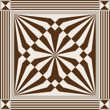 Geometrik desenleri 15 kahverengi ile dikişsiz doku veya arka plan