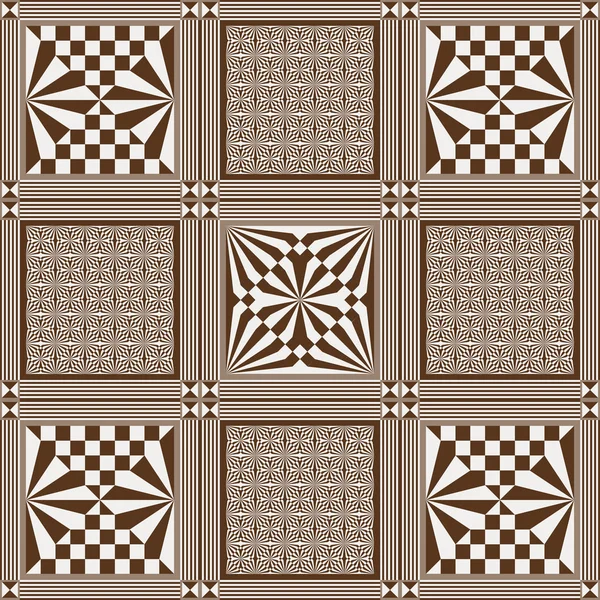 Seamless texture or background with geometric patterns 3 brown — Stok Vektör