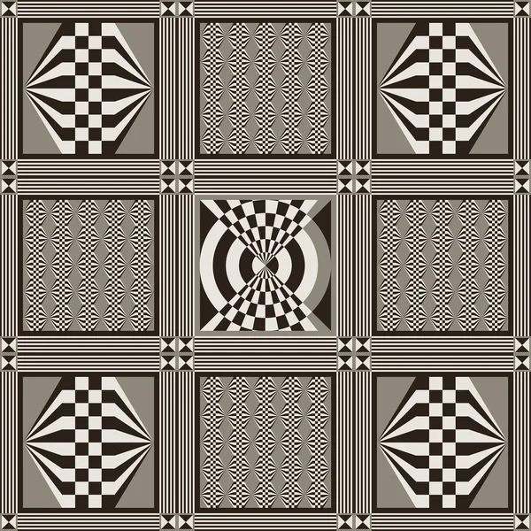 Nahtlose Textur oder Hintergrund mit geometrischen Mustern 4 braun — Stockvektor