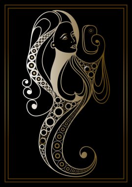 Graphical illustration of a girl making a selfie 2