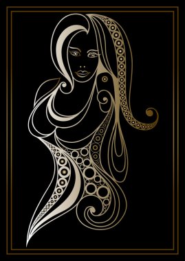 Graphical illustration of a girl making a selfie 6