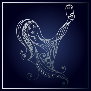 Selfie yapan bir kızın grafiksel illüstrasyonu 17