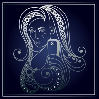 Selfie yapan bir kızın grafiksel illüstrasyonu 19