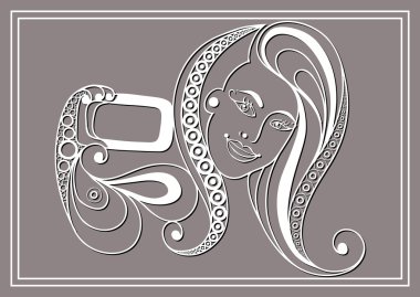 Selfie yapan bir kızın grafiksel illüstrasyonu 28