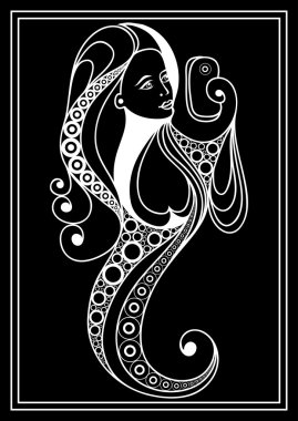 Graphical illustration of a girl making a selfie 2