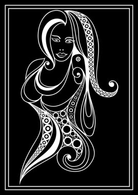 Graphical illustration of a girl making a selfie 6