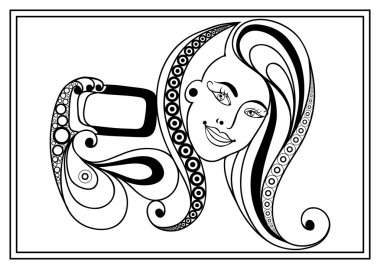 Selfie yapan bir kızın grafiksel illüstrasyonu 18