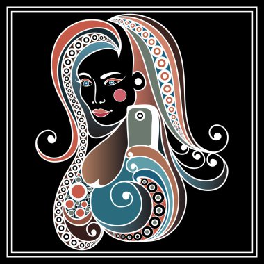 Selfie yapan bir kızın grafiksel illüstrasyonu 29