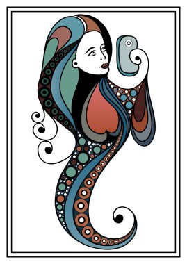 Selfie yapan bir kızın grafiksel illüstrasyonu 32