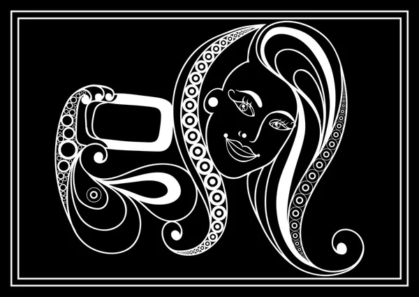 Graphical illustration of a girl making a selfie 8