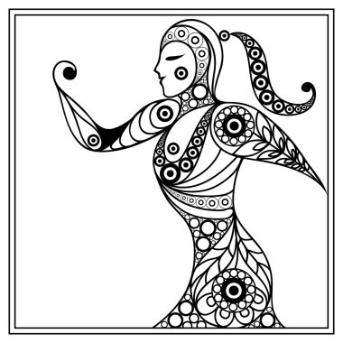 Çalışan bir karakter 17 ile grafik illüstrasyon